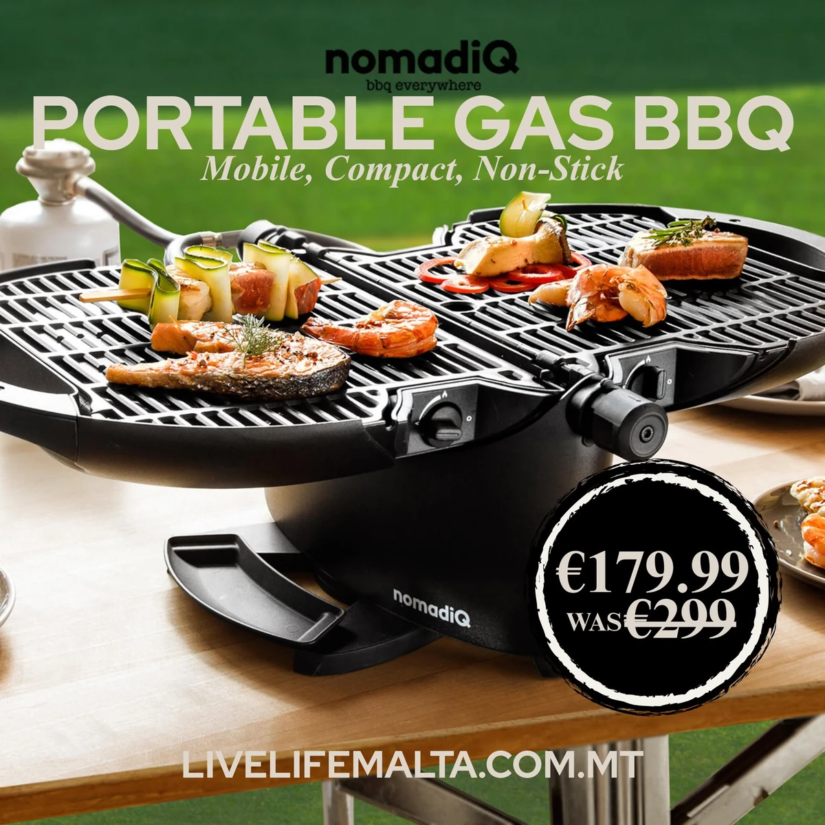 LiveLife nomadiQ portable gas BBQ offer